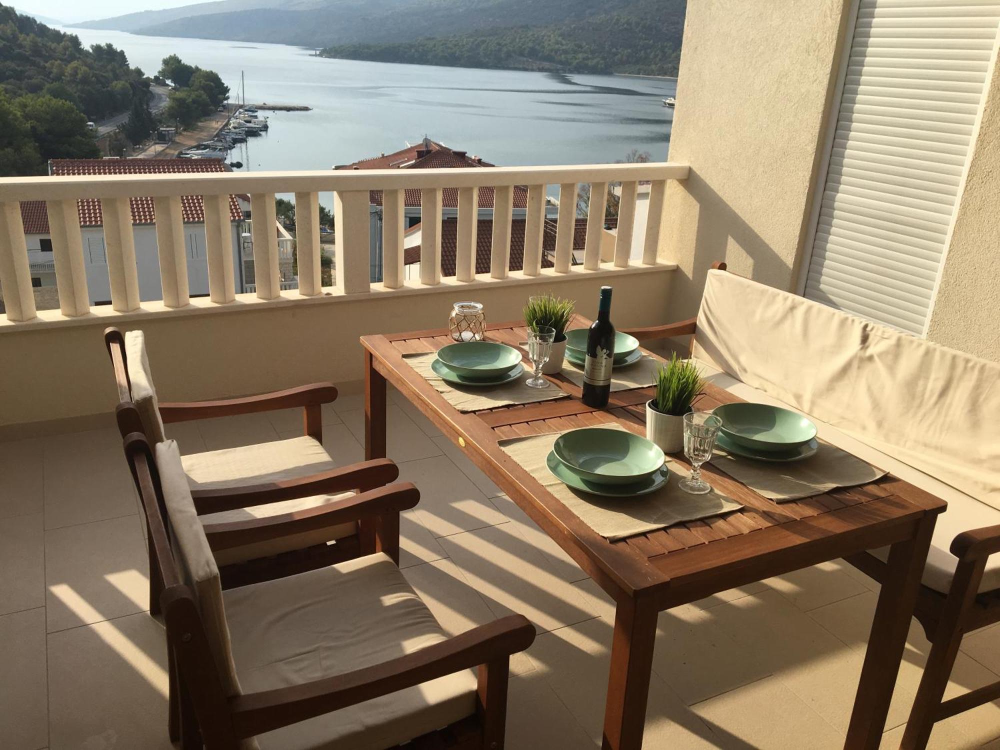 Mediterranean Apartment With Great Sea View Marina Kültér fotó